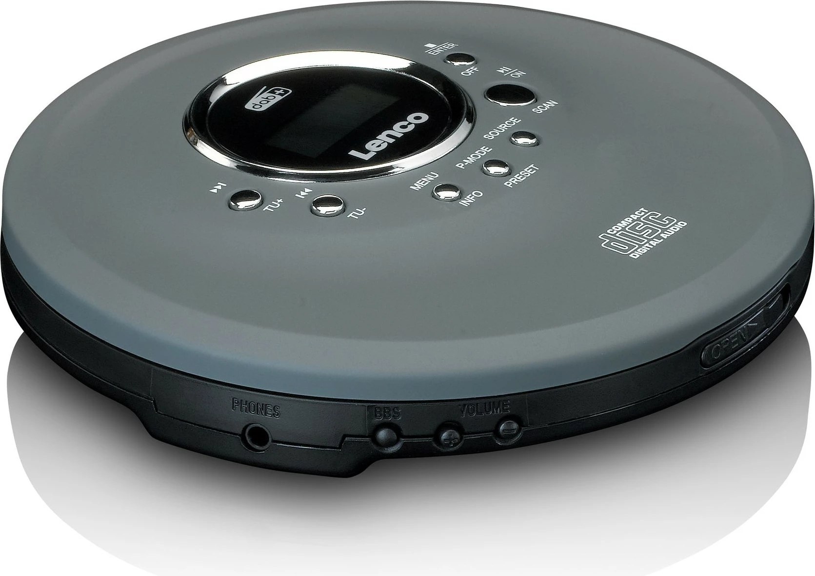 Prenosni CD predvajalnik Lenco CD-400, MP3, LCD zaslon, slušalke, antracit