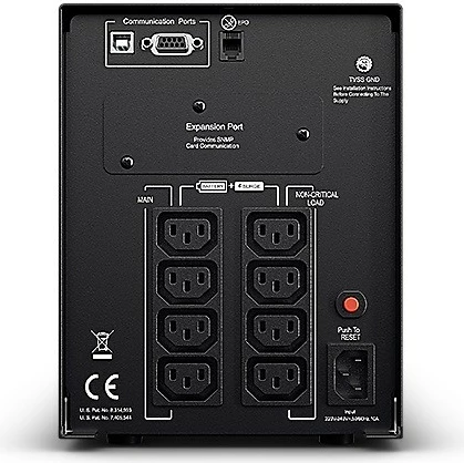 UPS CyberPower PR1500ELCD, 1500 VA, 1350 W, črn