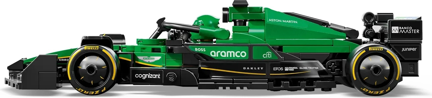 Model Aston Martin Aramco F1 AMR24, komplet LEGO Speed Champions, 269 kosov, zelen