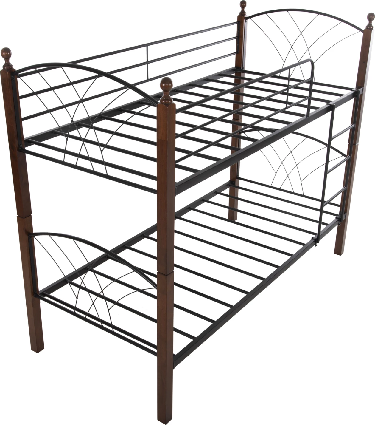 Pograd STOREY FH687 črna kovina-guma v orehovem lesu 200x90x158Hcm