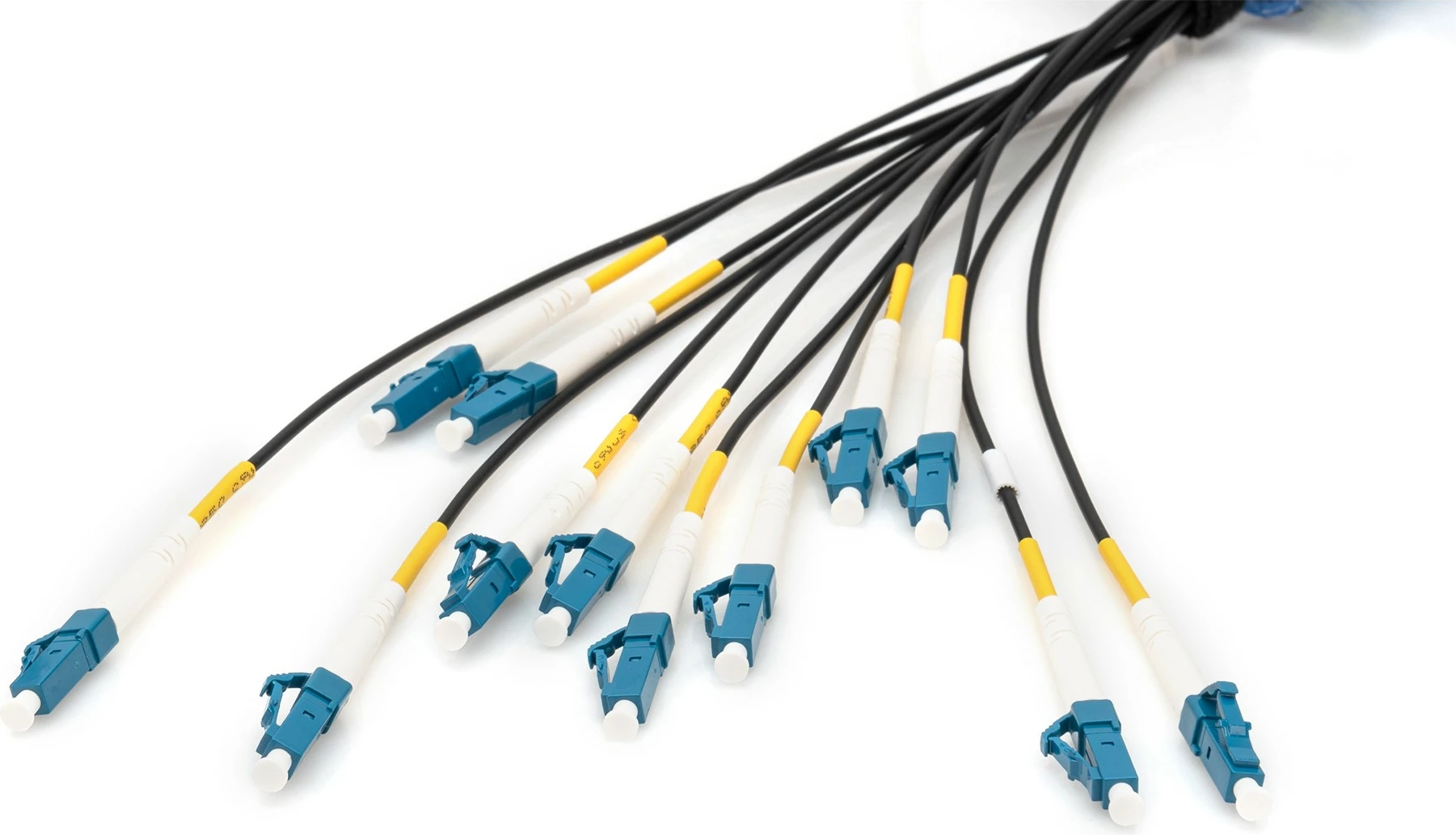 Optični patch kabel LC na UPC, 50 m, OS2, 12 jedr, črn Digitus LWL