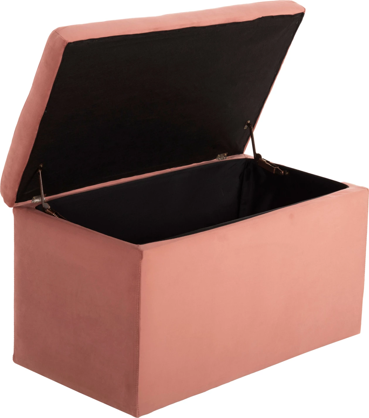 Stolček/trunk s prostorom za shranjevanje PUNK FH279.12 iz prašno roza žameta 90x50x52H cm