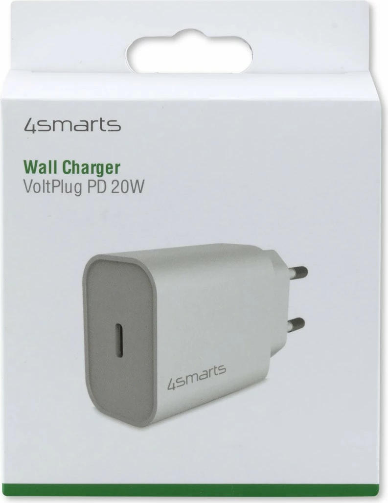USB polnilec 4smarts 465575, 20W, bel