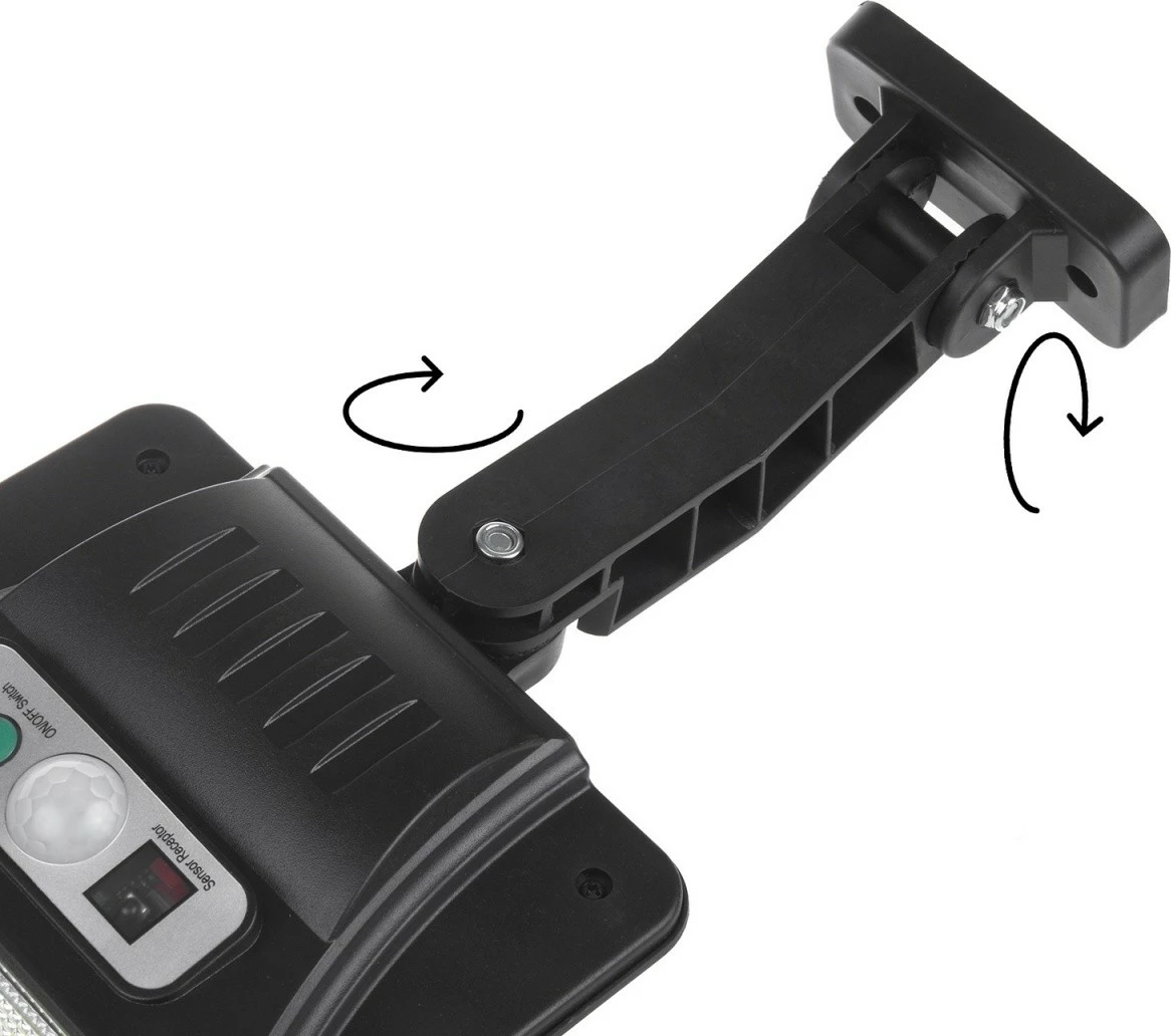 LED solarna ulična svetilka z gibljivostnim senzorjem in daljinskim upravljalnikom, Maclean MCE446, 400 lm, IP54, črna