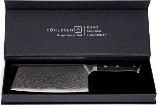 Kuhinjski satar Elegance KOHERSEN, 16,5 cm, ebenovina, damask jeklo