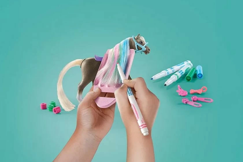 Kreativni set s konjem in 3 flomastri, Playmobil Horses of Waterfall 71640, 19 kosov