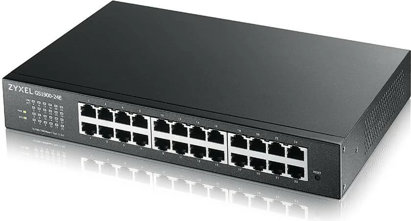 Upravljano L2 stikalo Zyxel GS1900-24E-EU0103F, Gigabit Ethernet, montaža v rack, 1U, primerno za stensko montažo