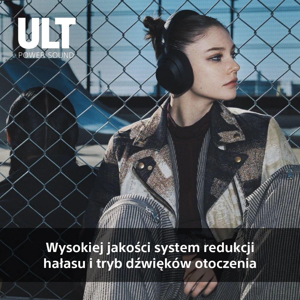 Slušalke z aktivnim dušenjem hrupa Sony ULT Wear, sive