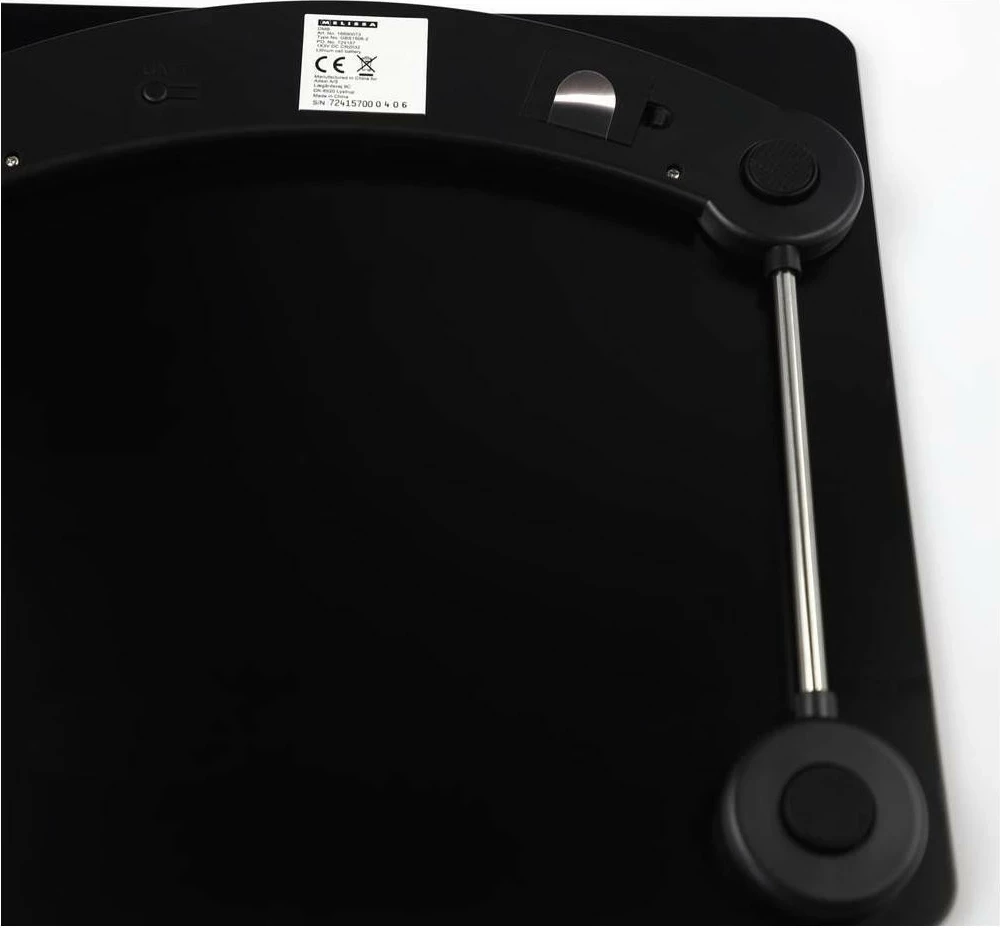 Elektronska tehtnica Melissa 16690073, LCD zaslon, steklo, črna