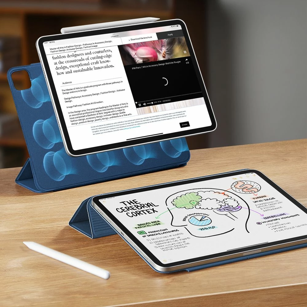 Rebrasten magnetni ovitek ESR za iPad Pro 12,9" 2020/2021/2022 in iPad Air 13" 2024/2025, moder