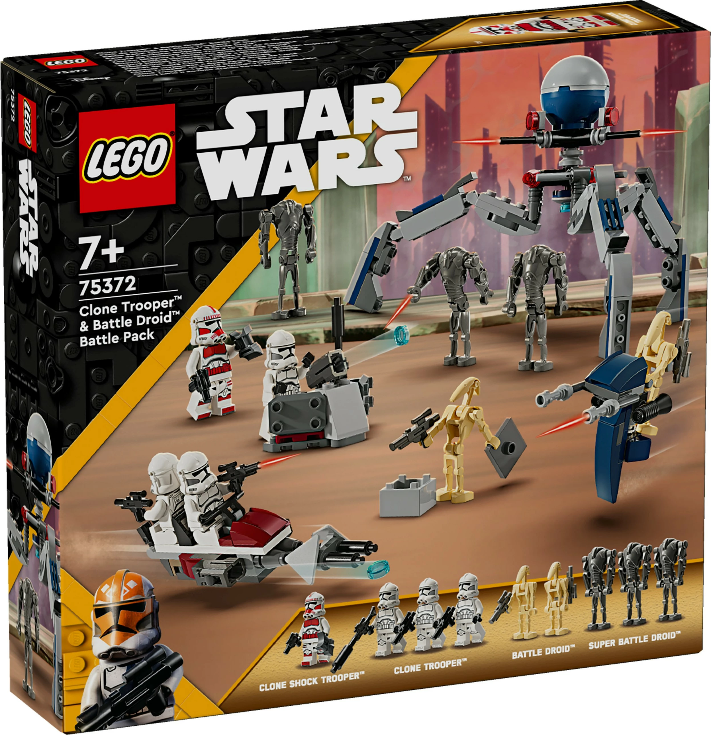 Gradbeni set Clone Trooper in Battle Droid LEGO, 215 delov, plastika, večbarven