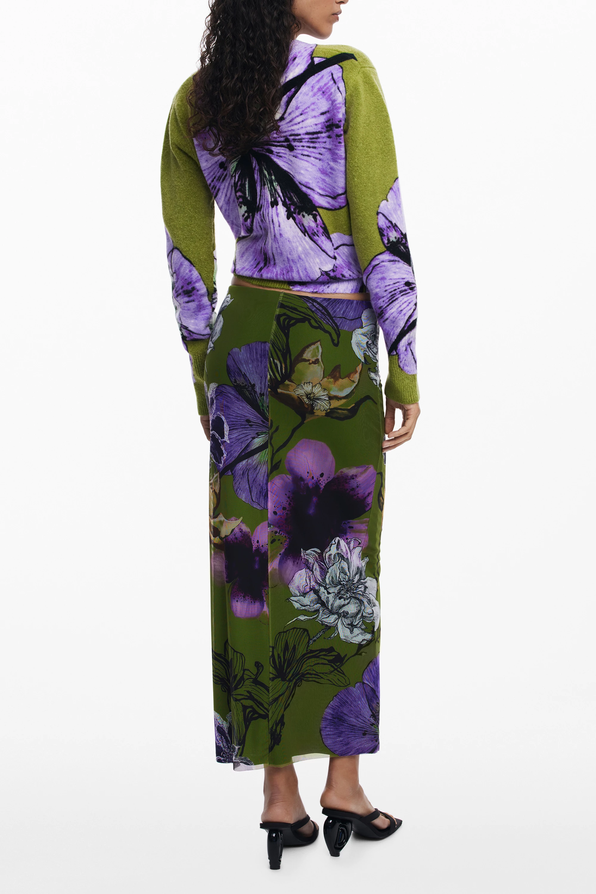 Dolgo krilo za ženske Desigual, zeleno