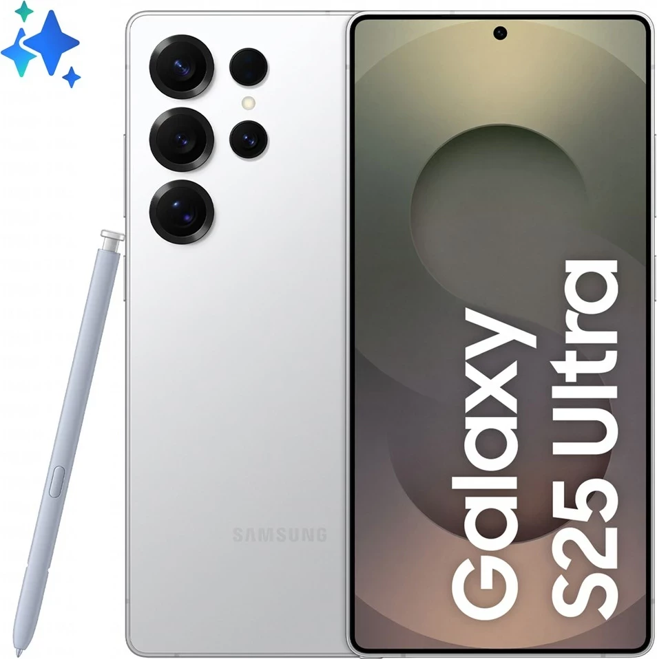 Napredni pametni telefon Samsung Galaxy S25 Ultra, 6,9", 12+512GB, titanium belosrebrna