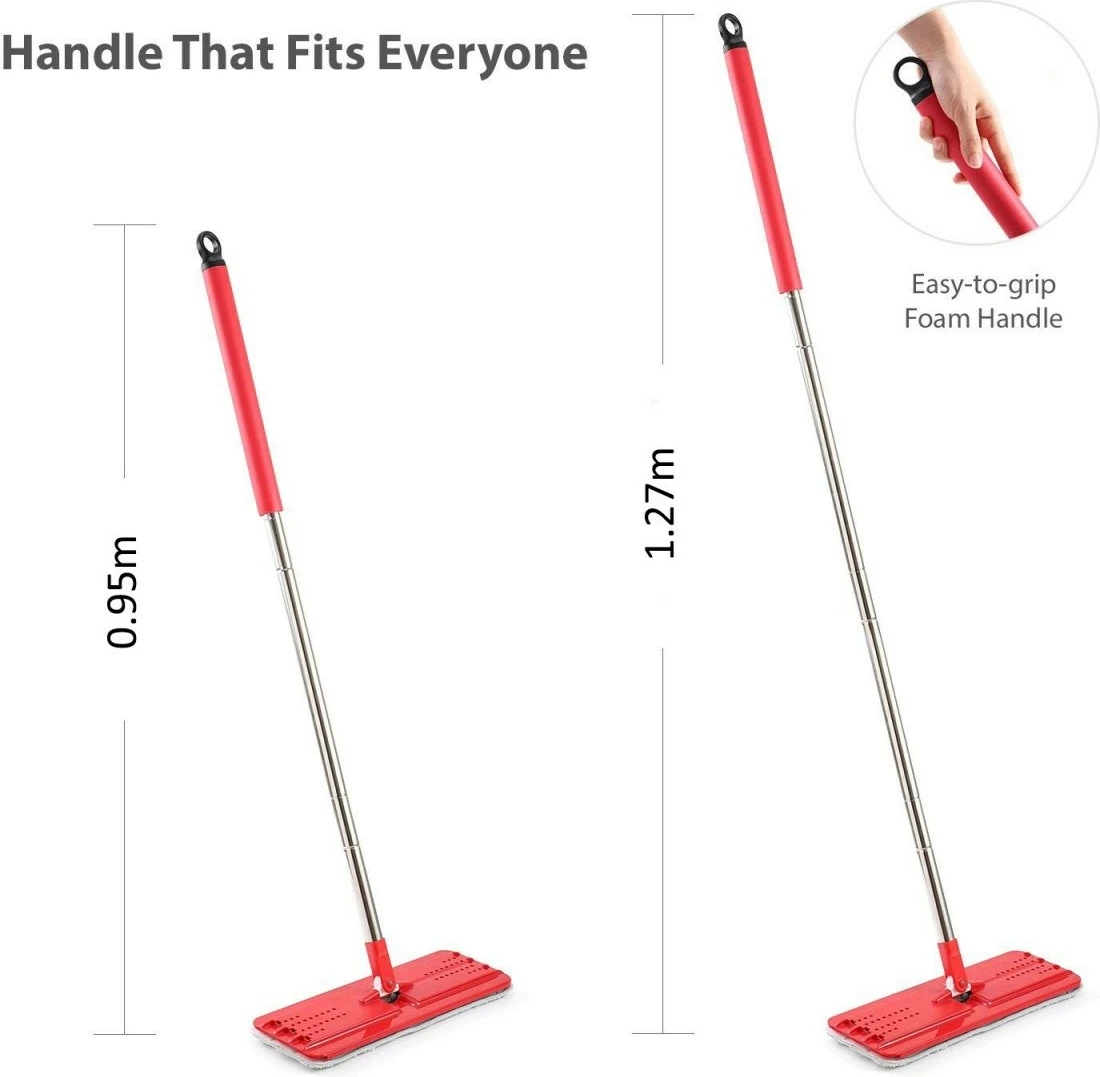 Mop raven GreenBlue MaxiClean GB850 z vedrom in ožemalnikom, rdeč