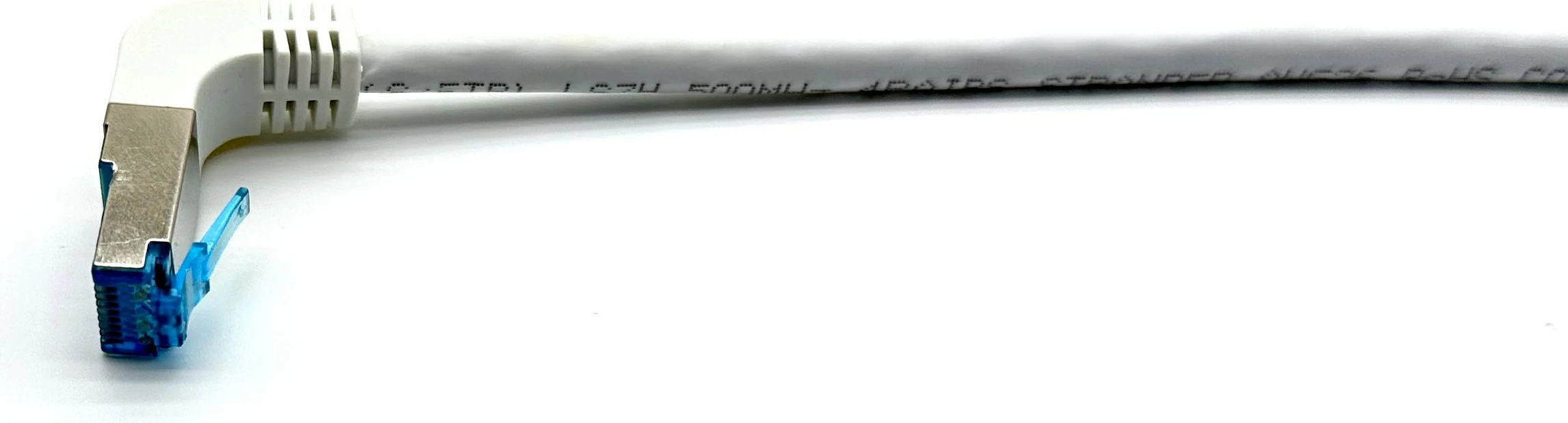 Mrežni kabel Cat6A S/FTP 1 m, kotni-na-ravni, bel Equip