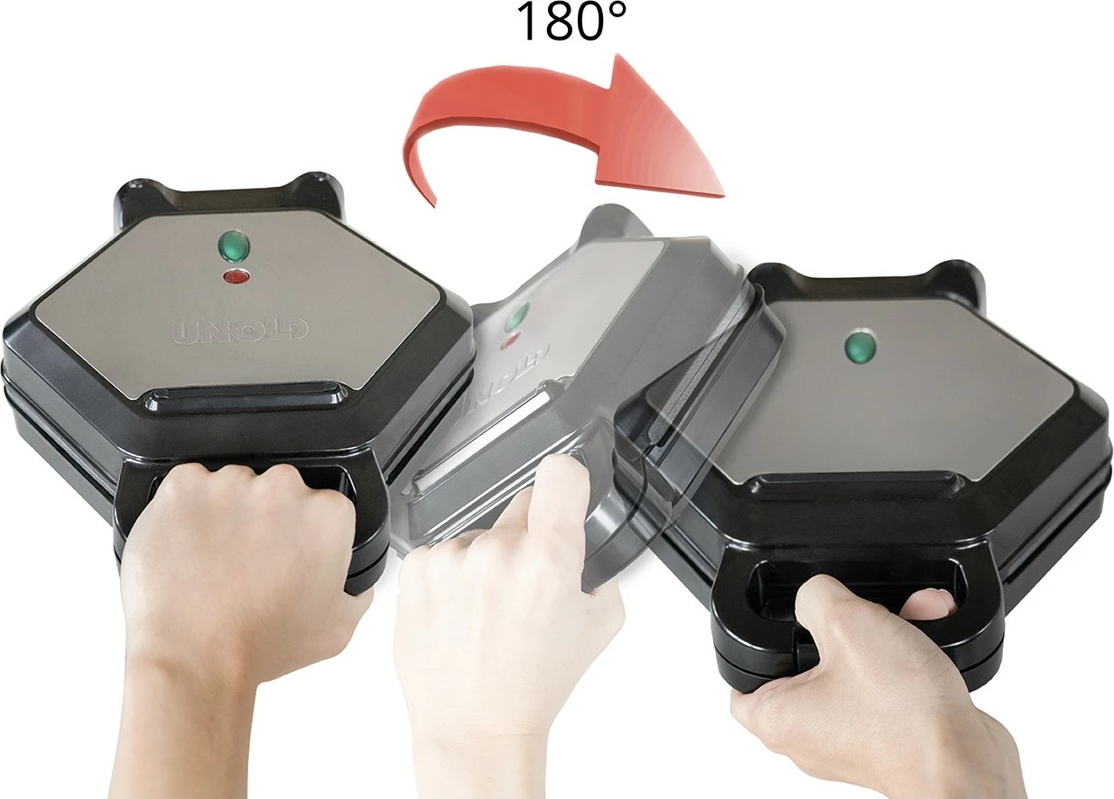 Wafflemaker UNOLD 48245 Bobby Bubble, 700 W, črn