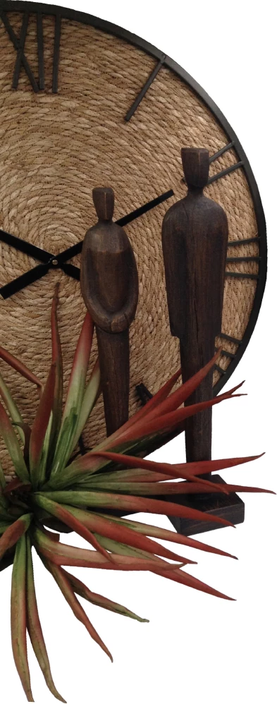 Dekorativna figura človeka, polirezina, rjava, 10x10x46 cm