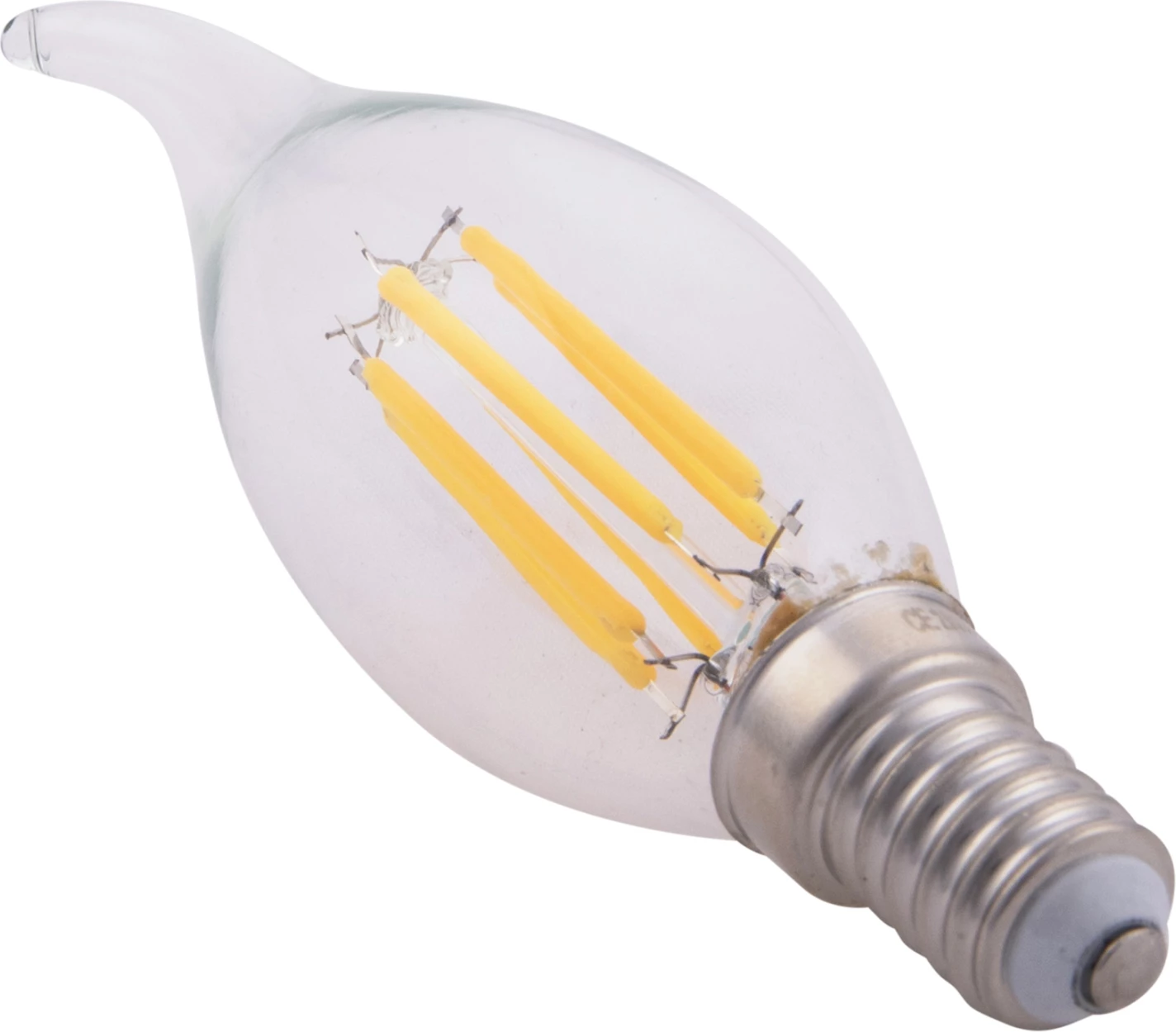 Žarnica v stilu plamena LED filament 6W E14 3000K prozorna zatemnljiva