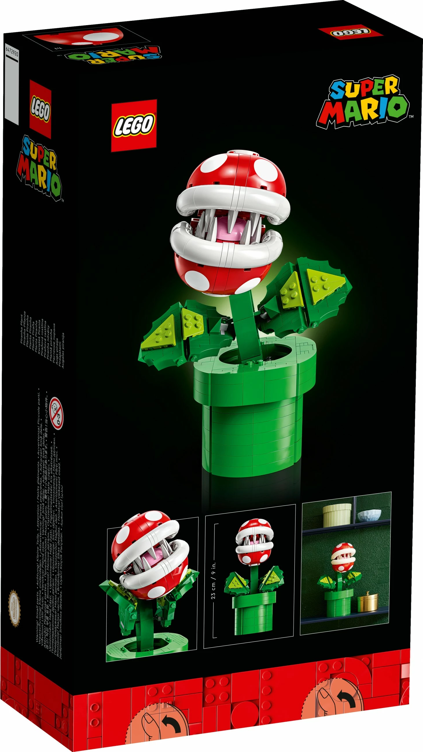Model za razstavo Piranha Plant LEGO Super Mario, 540 kosov, večbarven