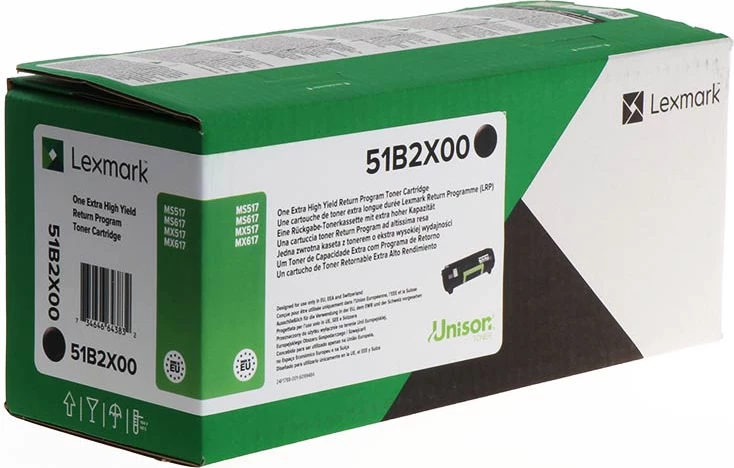 Toner kartuša z zelo visokim izkoristkom 20.000 strani, XXL, črna, Lexmark 51B2X00