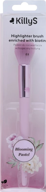 Čopič za highlighter za ženske KillyS Blooming Pastel Highlighter Brush z biotinom 03, 1 kos