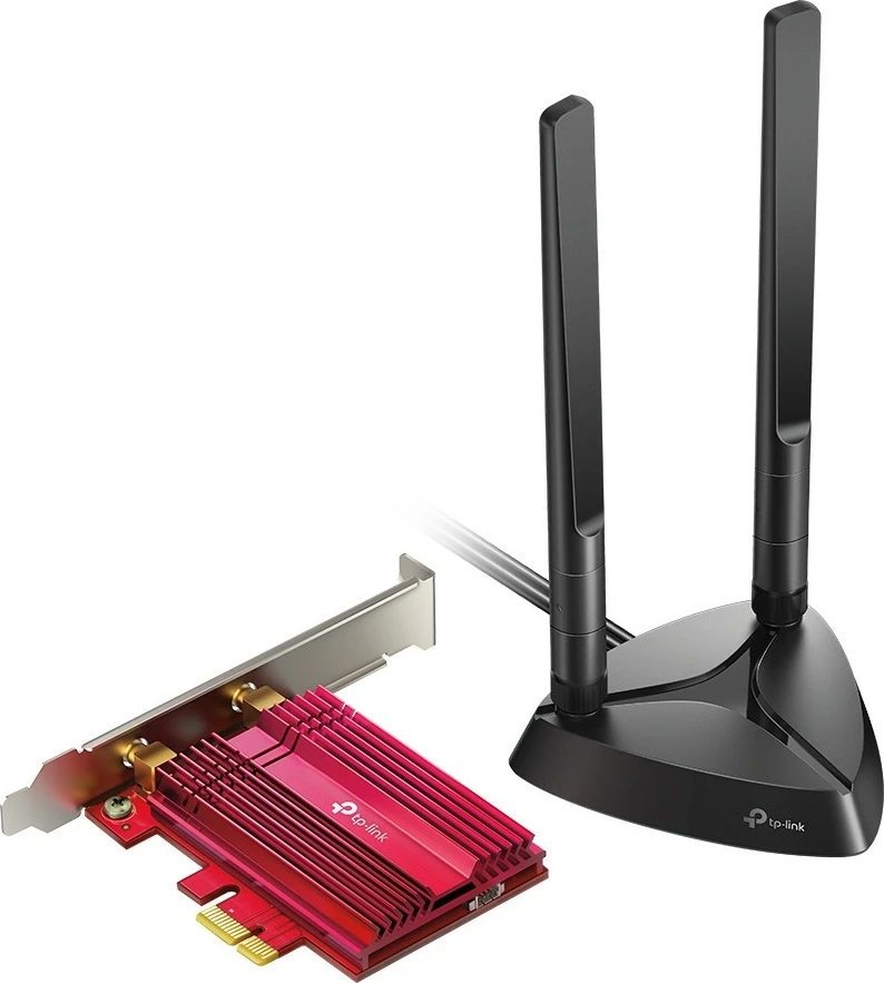 Kartica omrežja TP-Link Archer TX3000E, WLAN/Bluetooth, 2402 Mbit/s, črno/rdeča