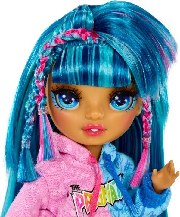 Kukla z glasbenimi dodatki Rainbow High Jr High Skyler, 23 cm, modro-roza
