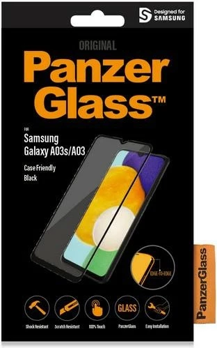 Kaljeno steklo PanzerGlass za Samsung Galaxy A03, s črnim okvirjem
