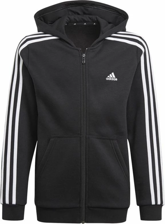 Duks s kapuco za fante adidas, črn