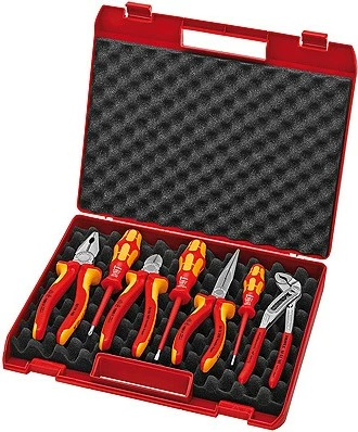 Kovček za orodje, plastičen, z kleščami in rezačem žice Knipex 00 21 15