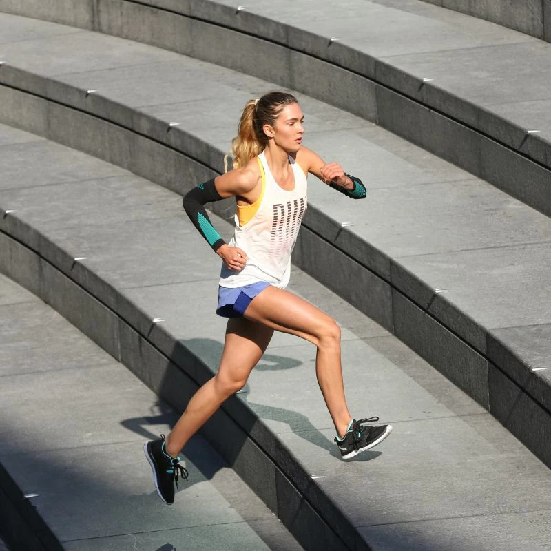 Kompresijske rokavice Reebok, črne in zelene, unisex