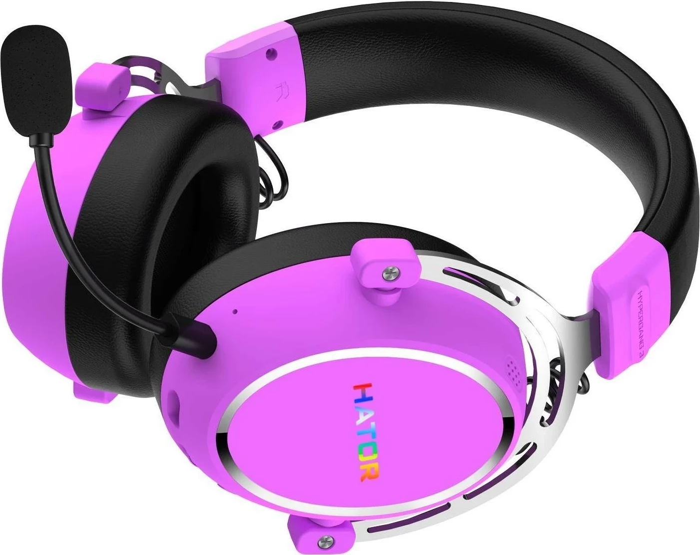 Brezžične ušesne slušalke s ANC, Hator Hypergang 3 Wireless, Bluetooth 5.4, 40 ur, vijolične