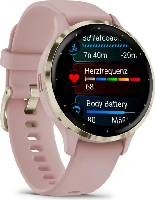 Pamje elegantna, 41 mm AMOLED, GPS, zlato-ružna - Smartwatch Garmin Venu 3S