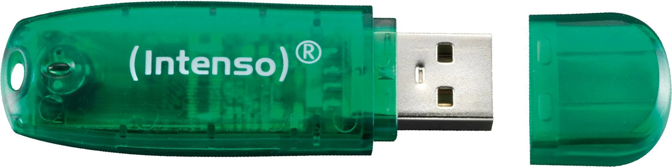 USB, 8 GB, USB Type-A, 2.0, zelen - Intenso Rainbow Line