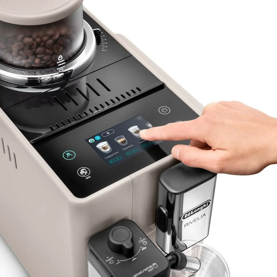 Aparat za kavo DeLonghi Rivelia, avtomatski, 1,4 L, bež