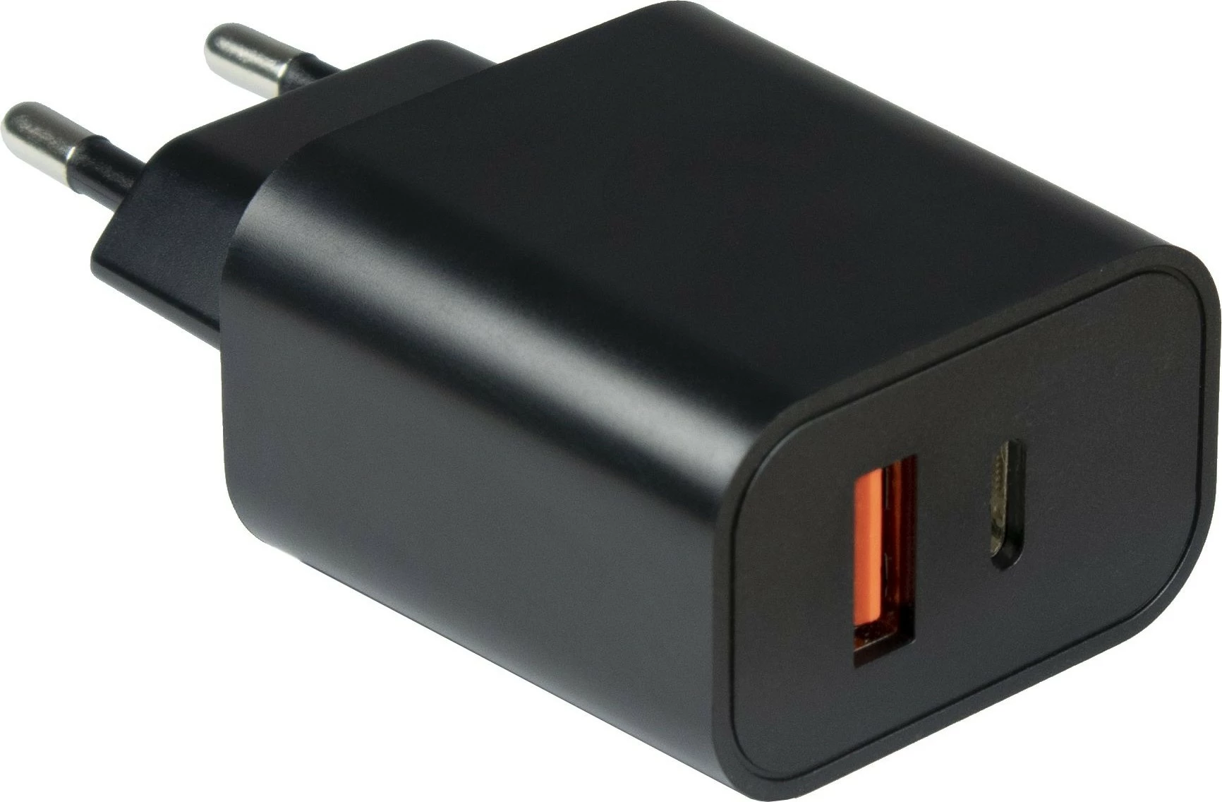 Hiter polnilec 20W, Quick Charge 3.0, USB Type-C in USB Type-A, Inter-Tech PD-2120, črn