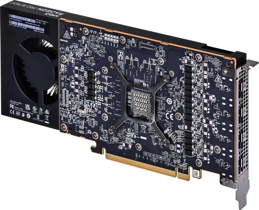 Grafična kartica AMD Radeon Pro W7600, 8 GB GDDR6, črna