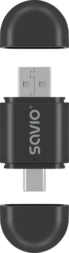 Brezžični adapter za CarPlay in Android Auto Savio TR-17, črn