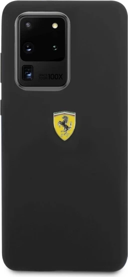 Silikonski ovitek za telefon Ferrari Hardcase FESSIHCS69BK za Samsung Galaxy S20 Ultra, črn