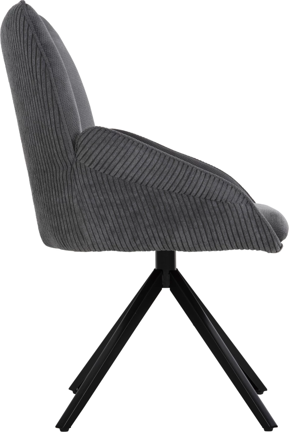 Jedilni naslanjač SHAI FH9844.03 sivo blago-črna kovinska osnova 61x63x93Hcm, set 2 kosov