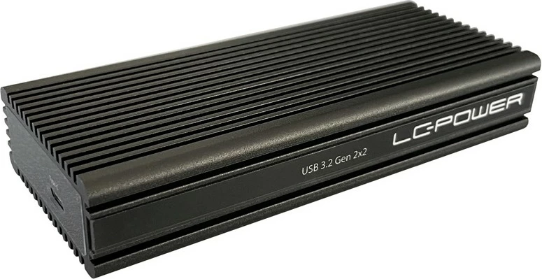 Zunanja ohišje za SSD LC-Power LC-M2-C-NVME-2X2, M.2, PCI Express, USB 3.2 Gen 2x2, črno