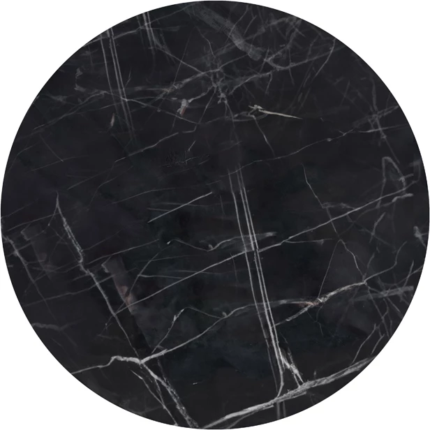 Plošča za mizo Saran, črni marmor, Ø60 cm