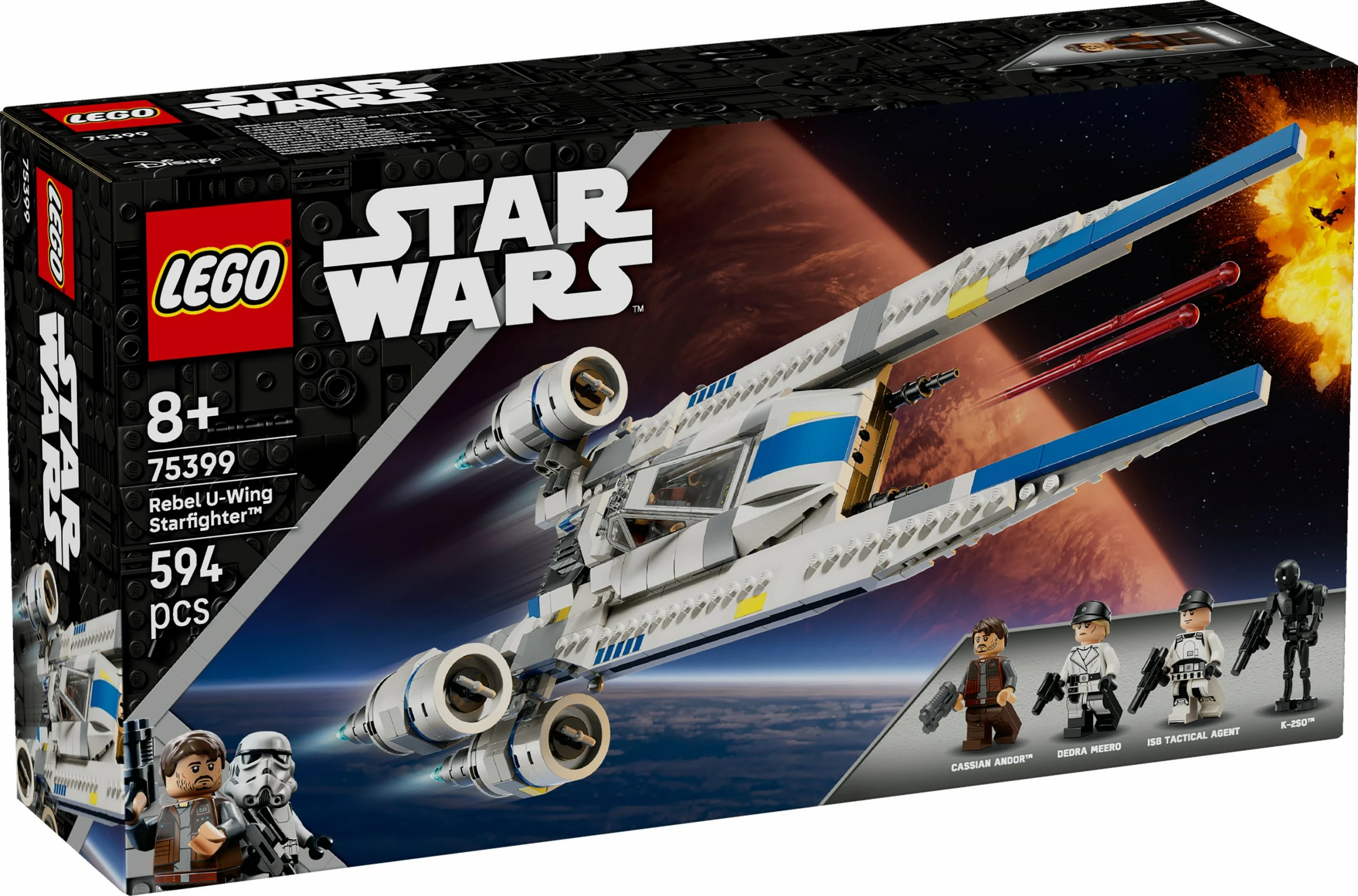 Set za sestavljanje Rebel U-Wing Starfighter 75399 LEGO Star Wars, 594 delov, večbarven