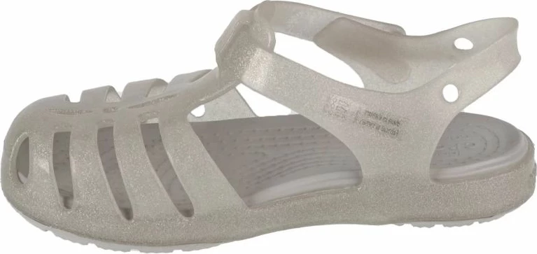 Sandali za otroke Crocs Isabella Jr, sivo/srebrni