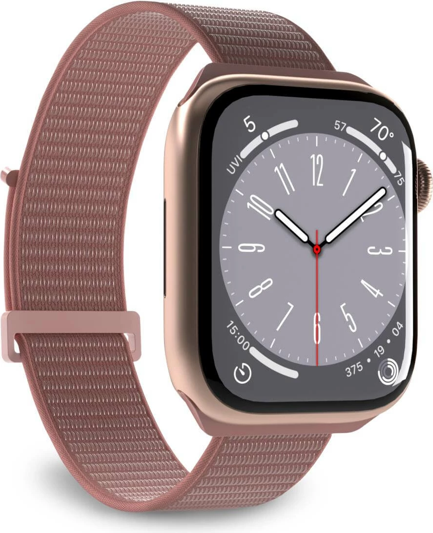 Športni najlonski trak, rožnat — Puro za Apple Watch 38/40/41 mm