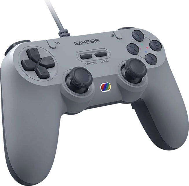 Žični gamepad, GameSir T3 GY Tegenaria Lite, 1000 Hz, Hall effect analogne paličice, dva vibracijska motorja, programabilni gumbi, siv