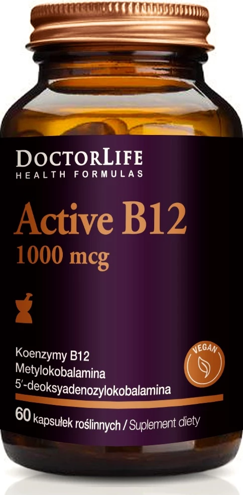 Prehranski dodatek Active B12 1000 mcg Doctor Life, 60 kapsul