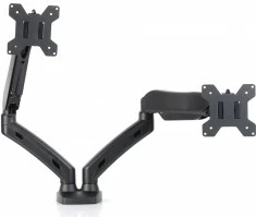Namizni nosilec za 2 monitorja, s plinskim mehanizmom, 13–27", ART L-13GD, črn