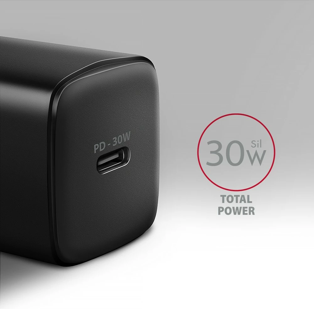 Stenski polnilec AXAGON ACU-PD30, 30W, 1x USB-C, črn