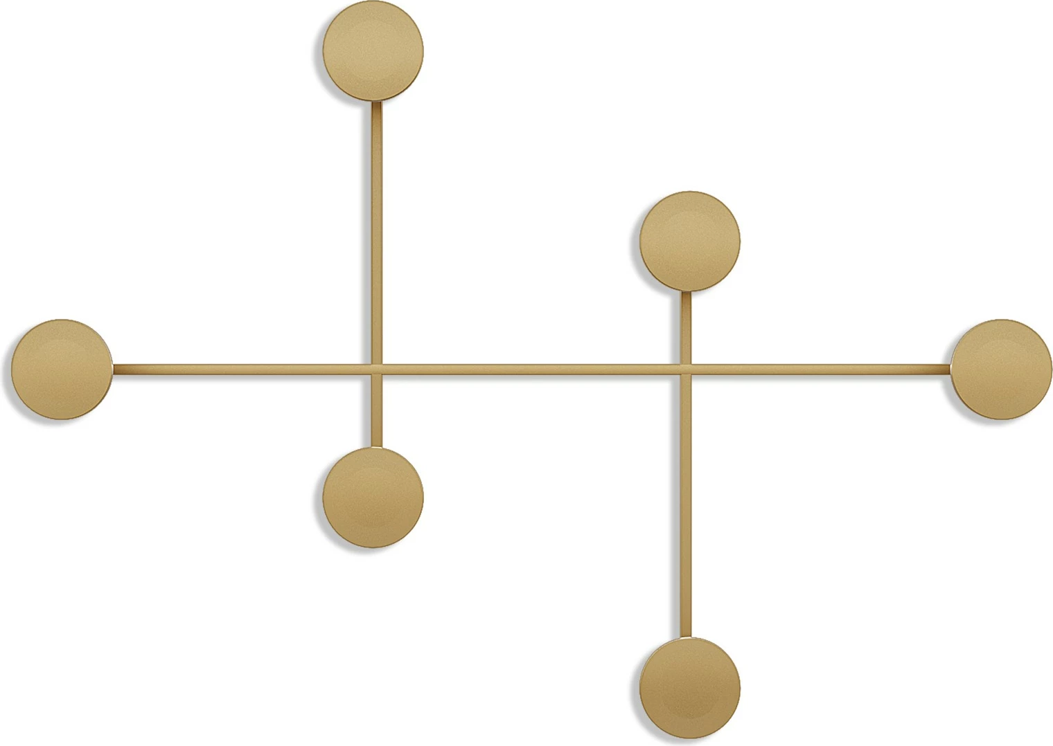 Kovinski stenski obešalnik Wallity Dama-A, zlata, 82 x 60 x 10 cm